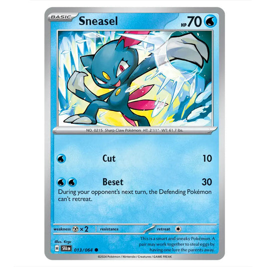 Sneasel 013 card from the Pokemon set Shrouded Fable