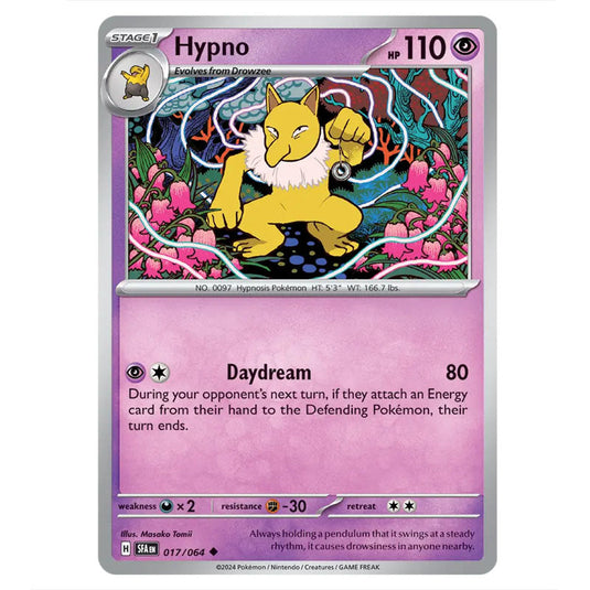 Hypno 017 card from the Pokemon set Shrouded Fable