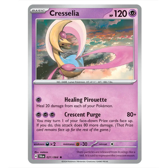 Cresselia 021 card from the Pokemon set Shrouded Fable