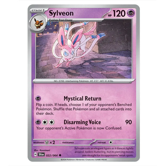 Sylveon 022 card from the Pokemon set Shrouded Fable