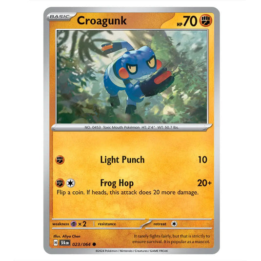 Croagunk 023 card from the Pokemon set Shrouded Fable