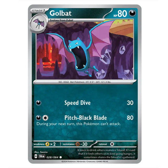 Golbat 028 card from the Pokemon set Shrouded Fable