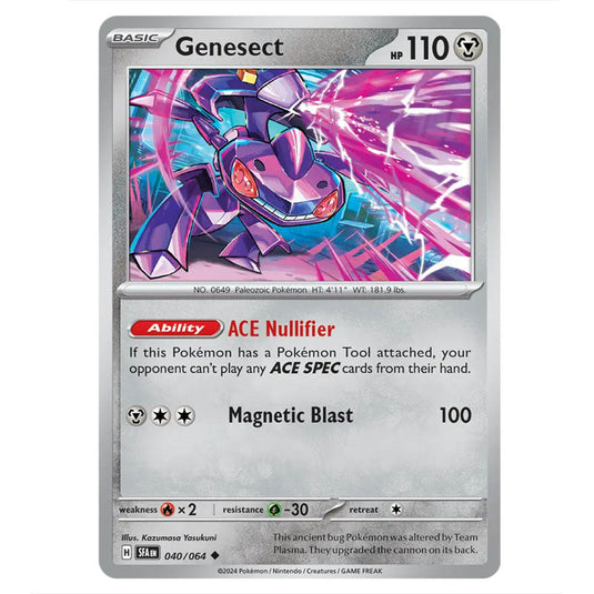 Genesect 040 card from the Pokemon set Shrouded Fable