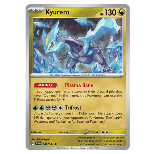 Kyurem 047 card from the Pokemon set Shrouded Fable