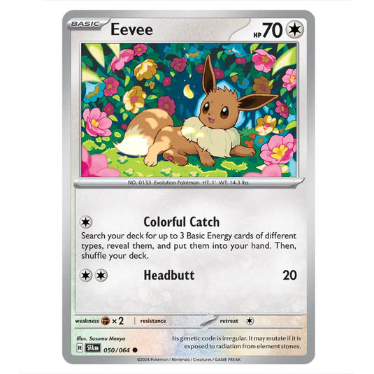 Eevee 050 card from the Pokemon set Shrouded Fable