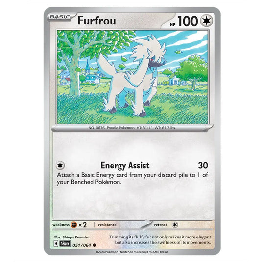 Furfrou 051 card from the Pokemon set Shrouded Fable