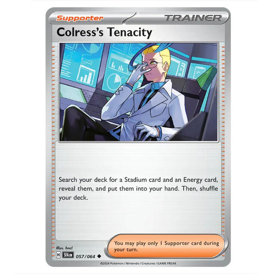 Colress's Tenacity 057 card from the Pokemon set Shrouded Fable