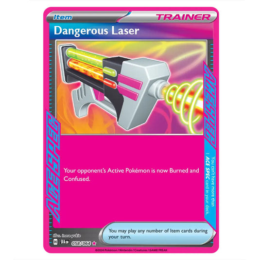 Dangerous Laser 058 card from the Pokemon set Shrouded Fable