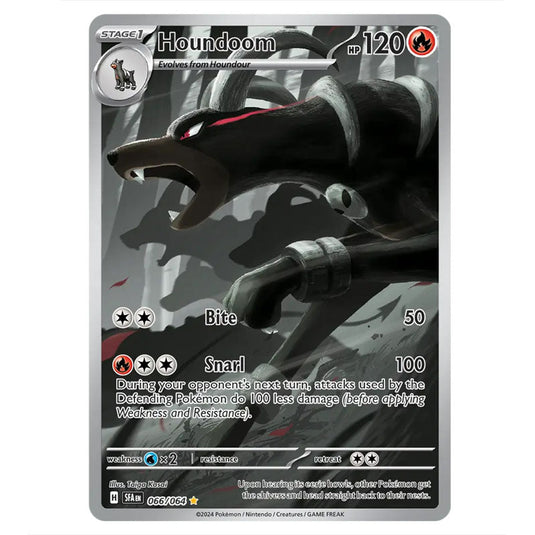 Houndoom 066 card from the Pokemon set Shrouded Fable