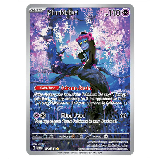 Munkidori 072 card from the Pokemon set Shrouded Fable