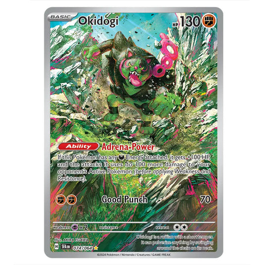 Okidogi 074 card from the Pokemon set Shrouded Fable