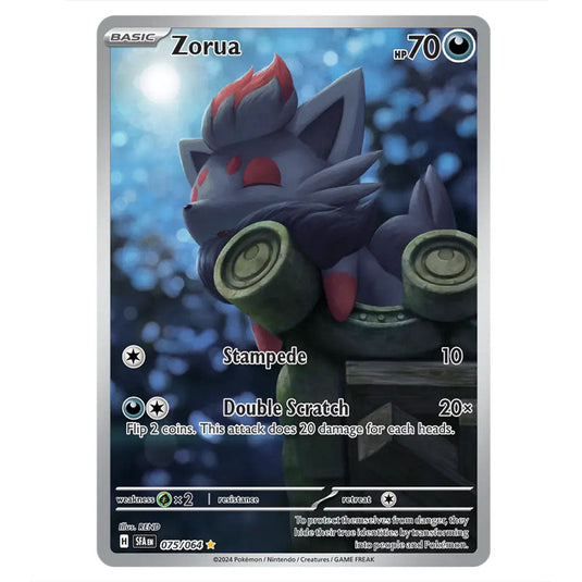 Zorua 075 card from the Pokemon set Shrouded Fable