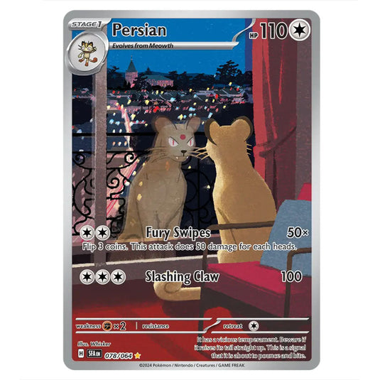 Persian 078 card from the Pokemon set Shrouded Fable