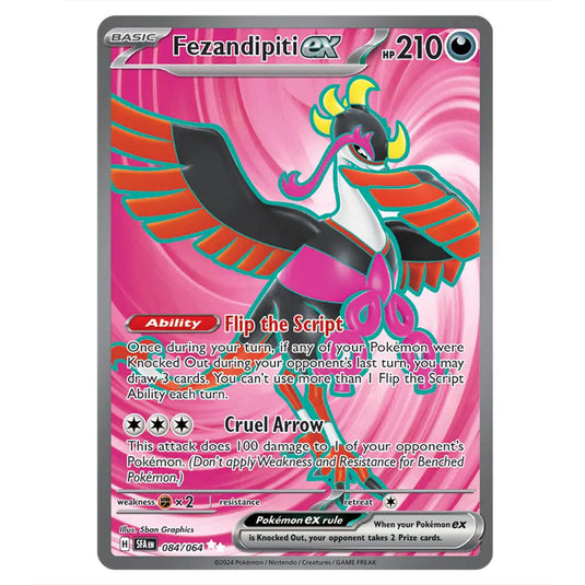 Fezandipiti ex 084 card from the Pokemon set Shrouded Fable