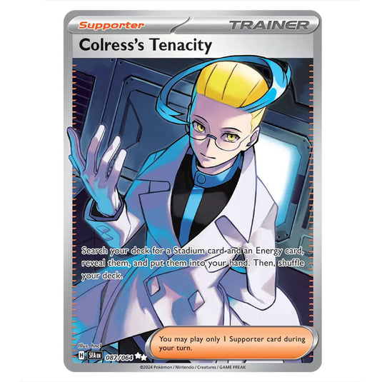 Colress's Tenacity 087 card from the Pokemon set Shrouded Fable