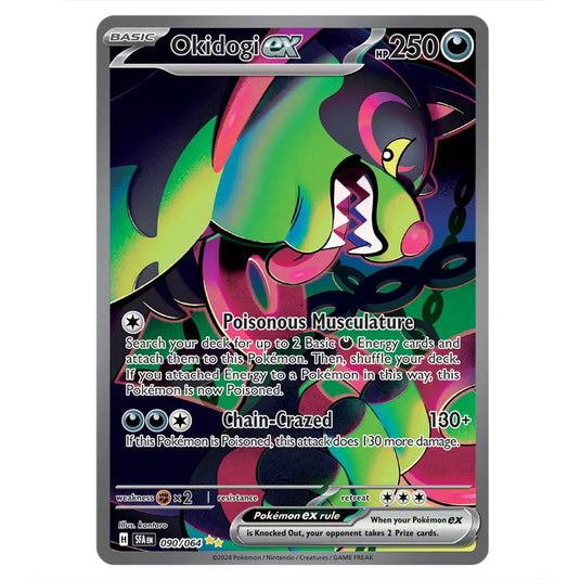 Okidogi ex 090 card from the Pokemon set Shrouded Fable