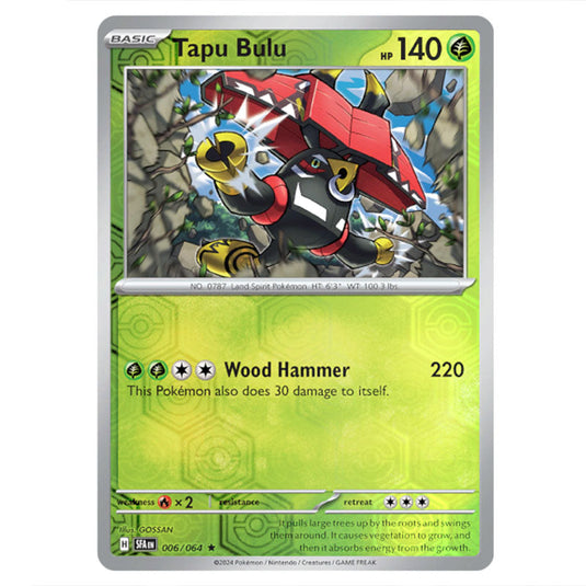 Tapu Bulu 006 card from the Pokemon set Shrouded Fable