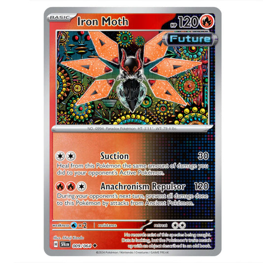 Iron Moth 009 card from the Pokemon set Shrouded Fable