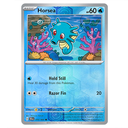 Horsea 010 card from the Pokemon set Shrouded Fable