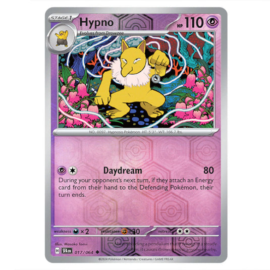 Hypno 017 card from the Pokemon set Shrouded Fable