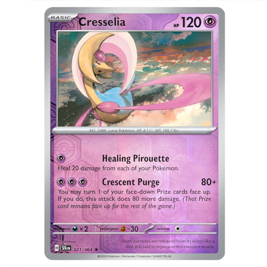 Cresselia 021 card from the Pokemon set Shrouded Fable