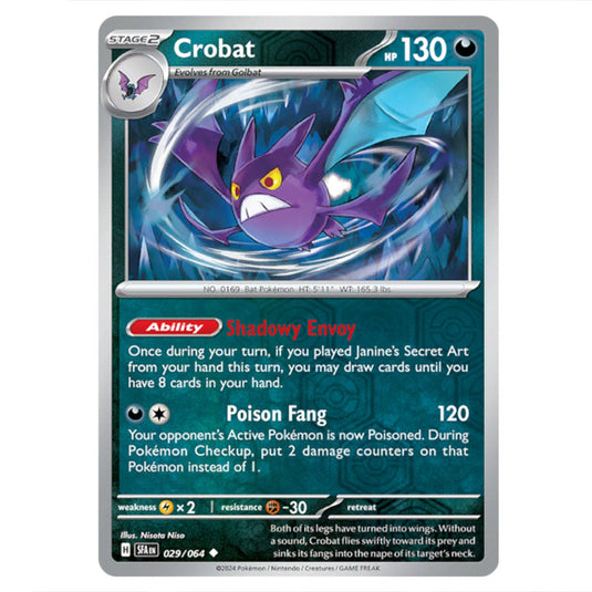 Crobat 029 card from the Pokemon set Shrouded Fable