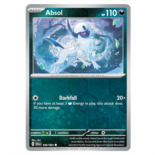 Absol 030 card from the Pokemon set Shrouded Fable