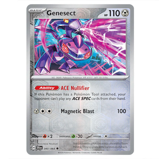 Genesect 040 card from the Pokemon set Shrouded Fable