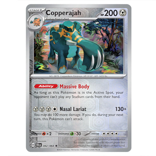 Copperajah 042 card from the Pokemon set Shrouded Fable