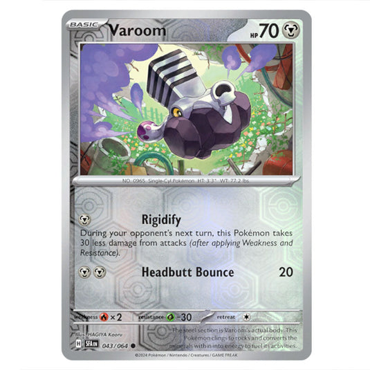 Varoom 043 card from the Pokemon set Shrouded Fable