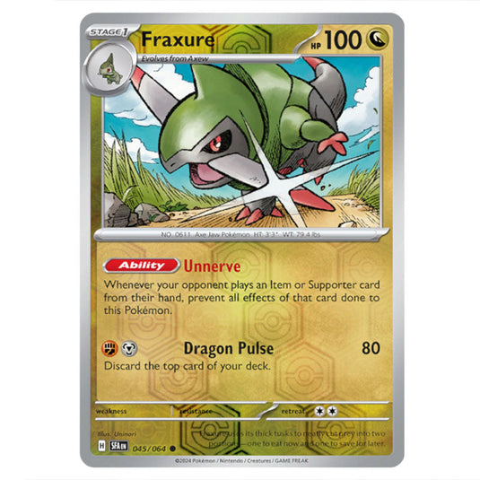 Fraxure 045 card from the Pokemon set Shrouded Fable