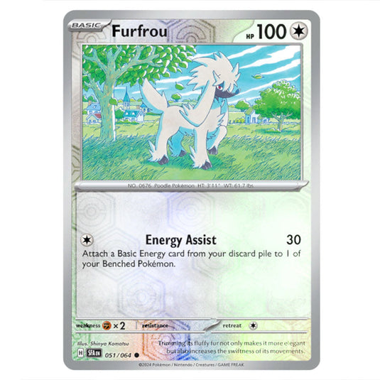 Furfrou 051 card from the Pokemon set Shrouded Fable