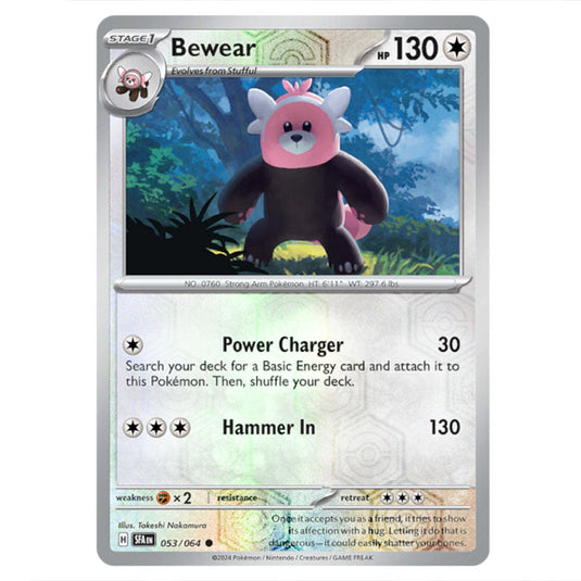 Bewear 053 card from the Pokemon set Shrouded Fable