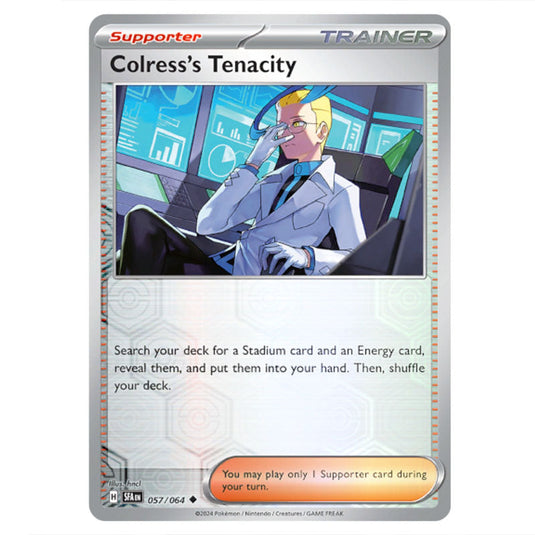 Colress's Tenacity 057 card from the Pokemon set Shrouded Fable