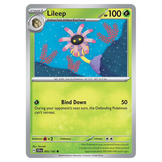 Lileep 005 card from the Pokemon set Stellar Crown