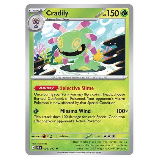 Cradily 006 card from the Pokemon set Stellar Crown