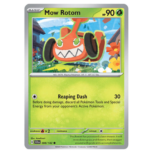 Mow Rotom 008 card from the Pokemon set Stellar Crown