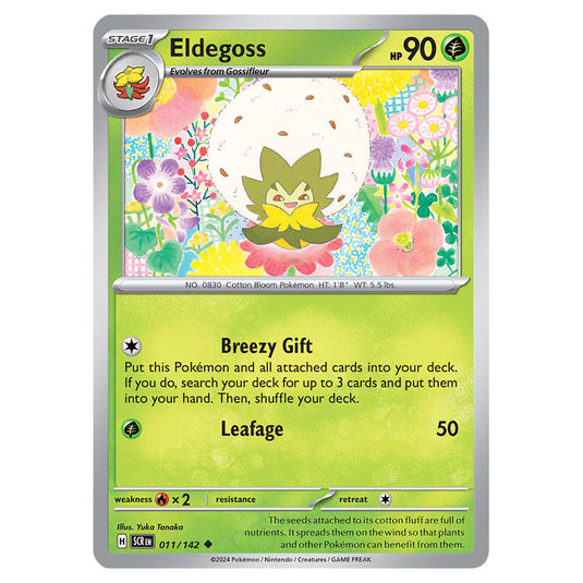 Eldegoss 011 card from the Pokemon set Stellar Crown