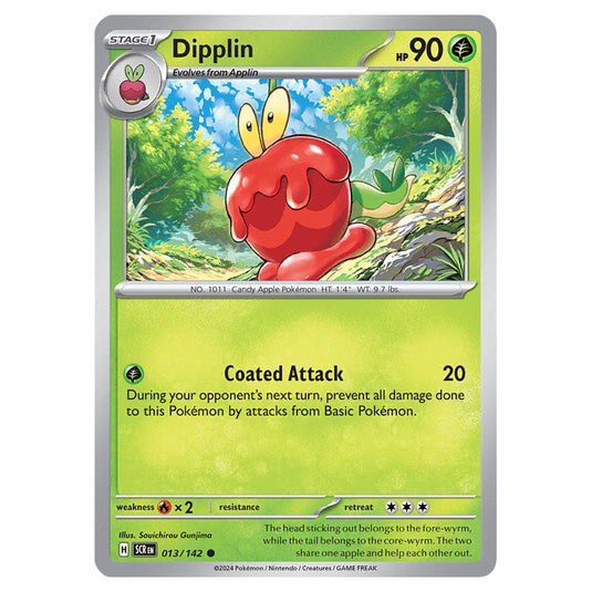 Dipplin 013 card from the Pokemon set Stellar Crown