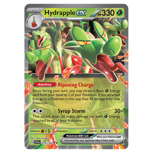 Hydrapple ex 014 card from the Pokemon set Stellar Crown