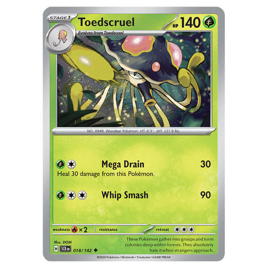 Toedscruel 018 card from the Pokemon set Stellar Crown