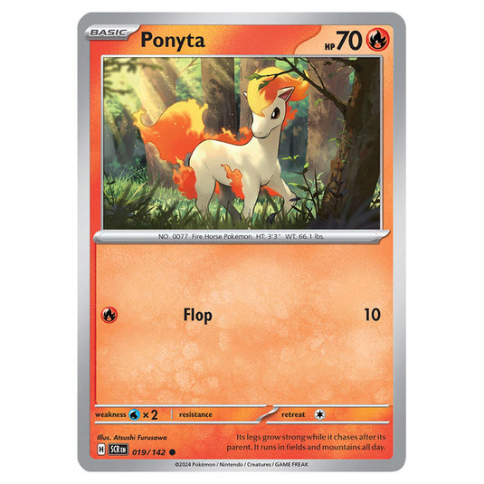 Ponyta 019 card from the Pokemon set Stellar Crown