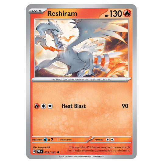 Reshiram 022 card from the Pokemon set Stellar Crown