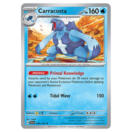 Carracosta 038 card from the Pokemon set Stellar Crown