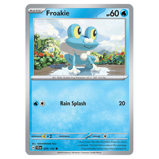 Froakie 039 card from the Pokemon set Stellar Crown