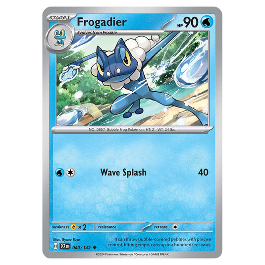 Frogadier 040 card from the Pokemon set Stellar Crown