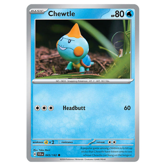 Chewtle 043 card from the Pokemon set Stellar Crown