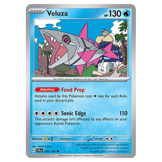 Veluza 045 card from the Pokemon set Stellar Crown