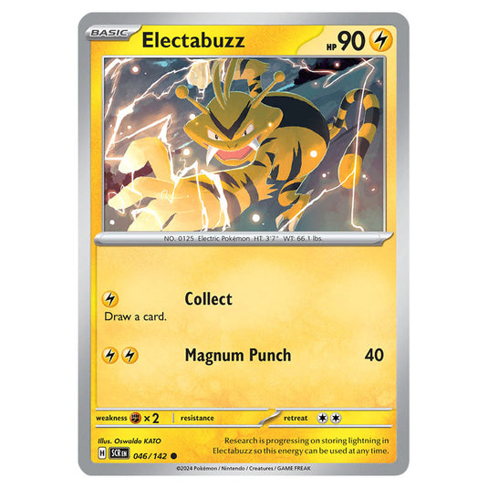 Electabuzz 046 card from the Pokemon set Stellar Crown