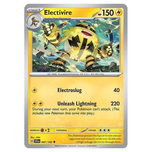 Electivire 047 card from the Pokemon set Stellar Crown